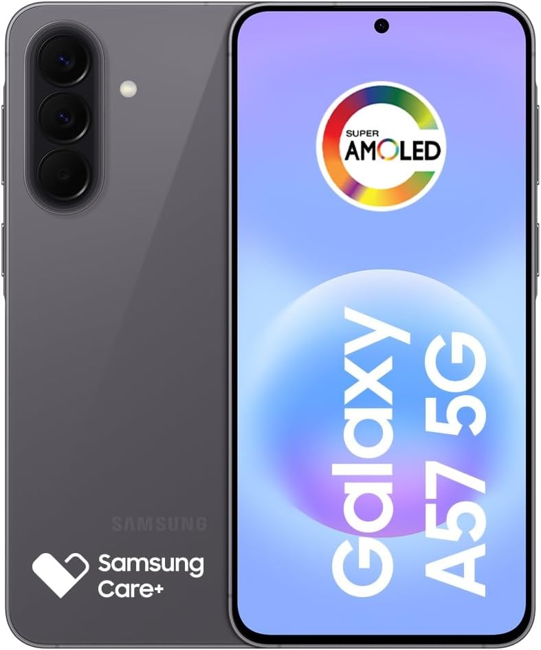 Celular Samsung Galaxy A57 5G 256GB, 8GB RAM, Câmera Tripla de até 50MP OIS, Selfie de 12MP Video HDR, IP68, Tela Super AMOLED 6.7", NFC, Recursos AI, Até 6 Atualizações de Android e Segurança (Cinza) | Câmera Tripla até 50MP OIS, Selfie 12MP Video HDR, I