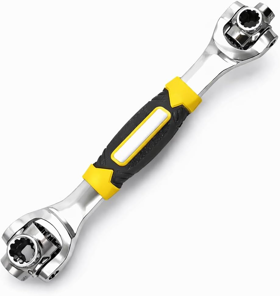 Chave Universal Tigre 48 em 1 com Cabeça Giratória 360°, Soquete Multifuncional Profissional para Casa e Carro
