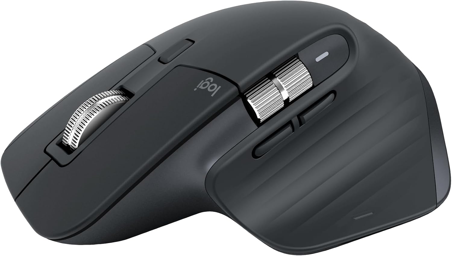 Mouse sem fio Logitech Mx Master 3s Bluetooth Edition - Conexão por Bluetooth, Com rolagem ultra-rápida, Design Ergonômico, Rastreamento em Vidro, 8K DPI, Clique Silencioso - Grafite