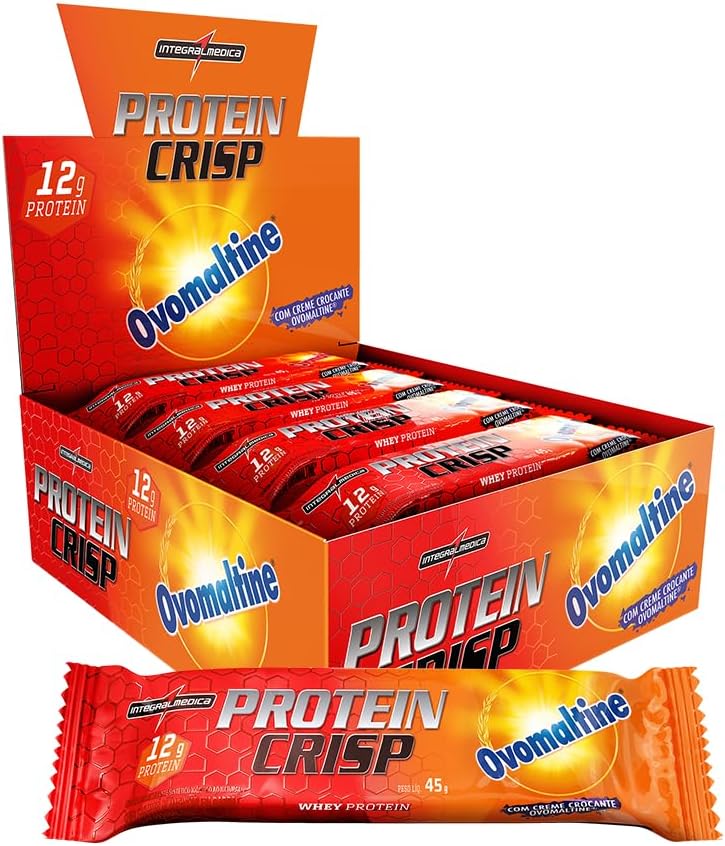 Integralmedica Whey Protein Crisp Bar Ovomaltine 12 Unidades