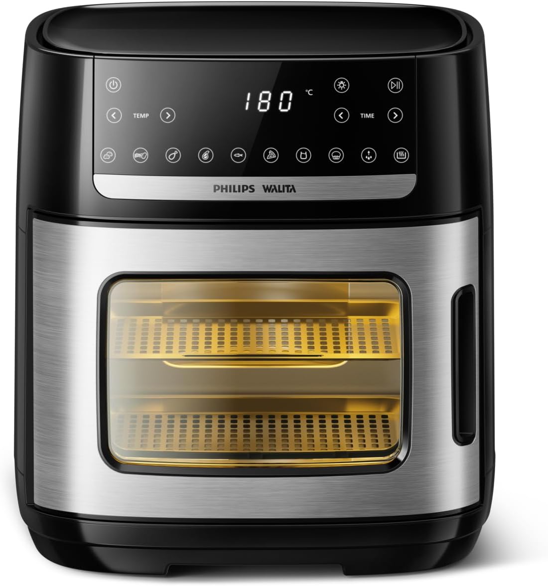 Philips Walita Airfryer Forno Série 5000 – Fritadeira sem Óleo 12L, Janela Transparente, Tela Touch com 10 Programas, Aquecimento Rápido 1900W, Timer 24h, Acessórios Multifuncionais, 220v (AI551/08)