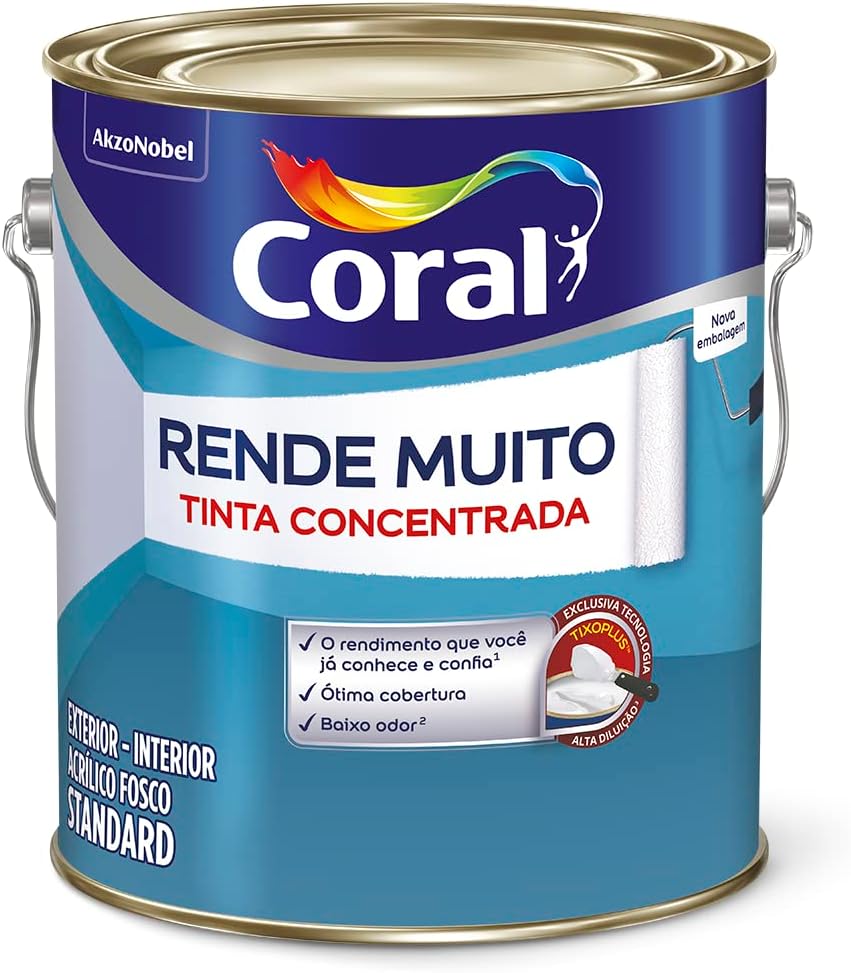 Tinta Acrílica Fosco Rende e Muito Standard 3,6l Branco
