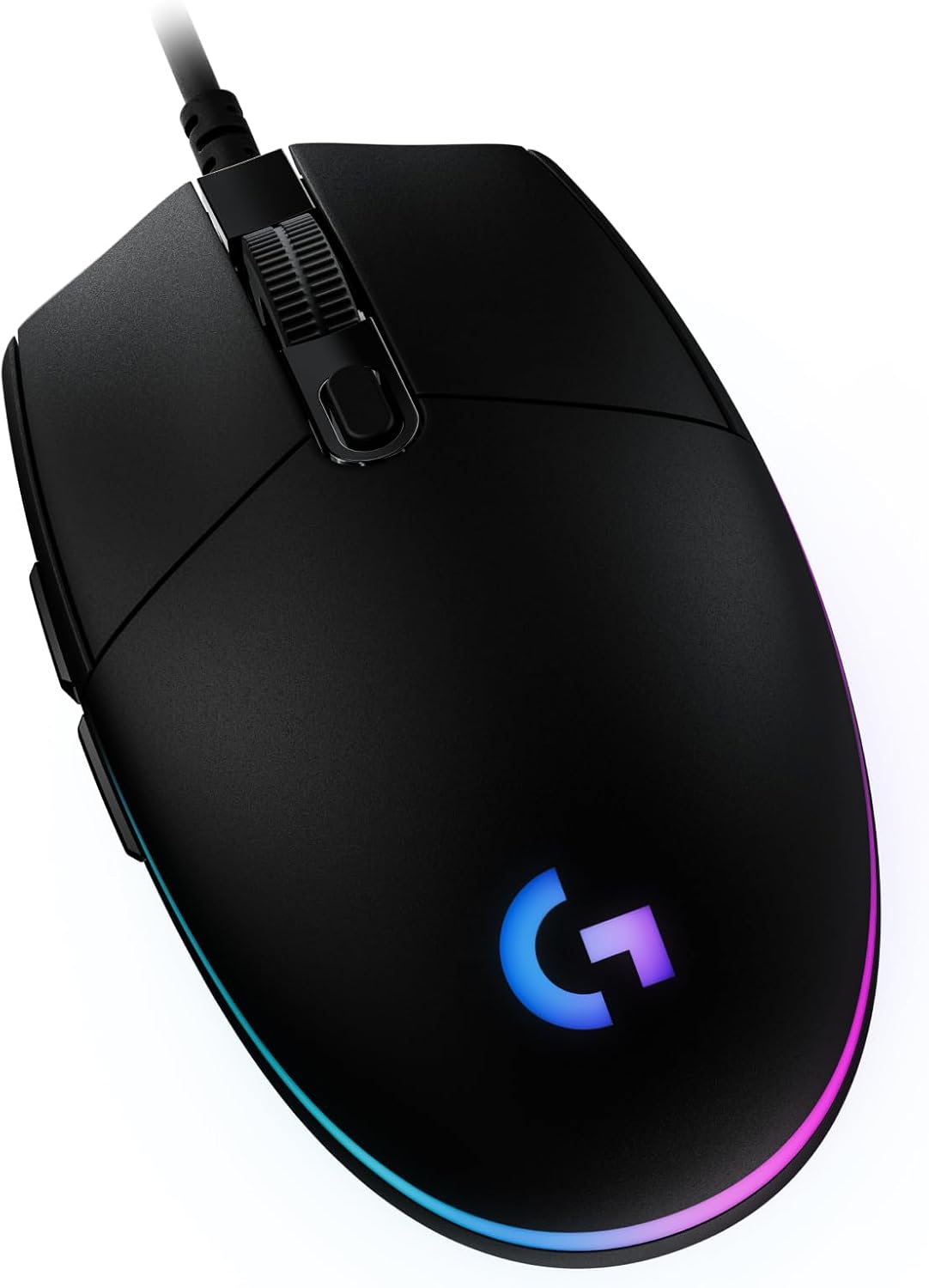 Mouse Gamer Logitech G203 LIGHTSYNC RGB, Efeito de Ondas de Cores, 6 Botões Programáveis e Até 8.000 DPI - Preto