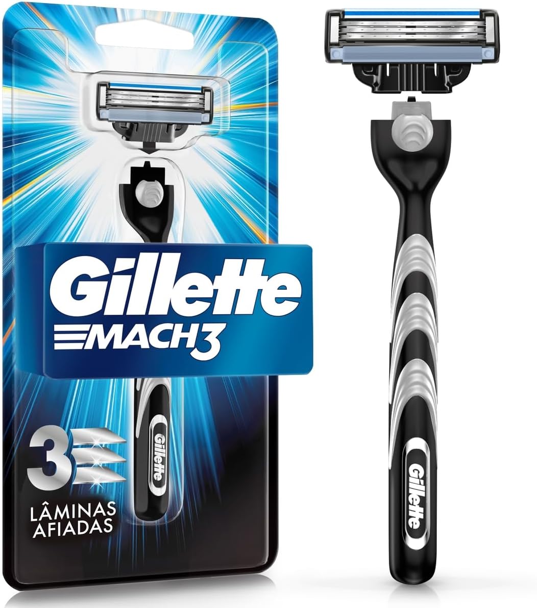 Gillette Mach3 Aparelho de Barbear com 3 Lâminas 1 Unidade