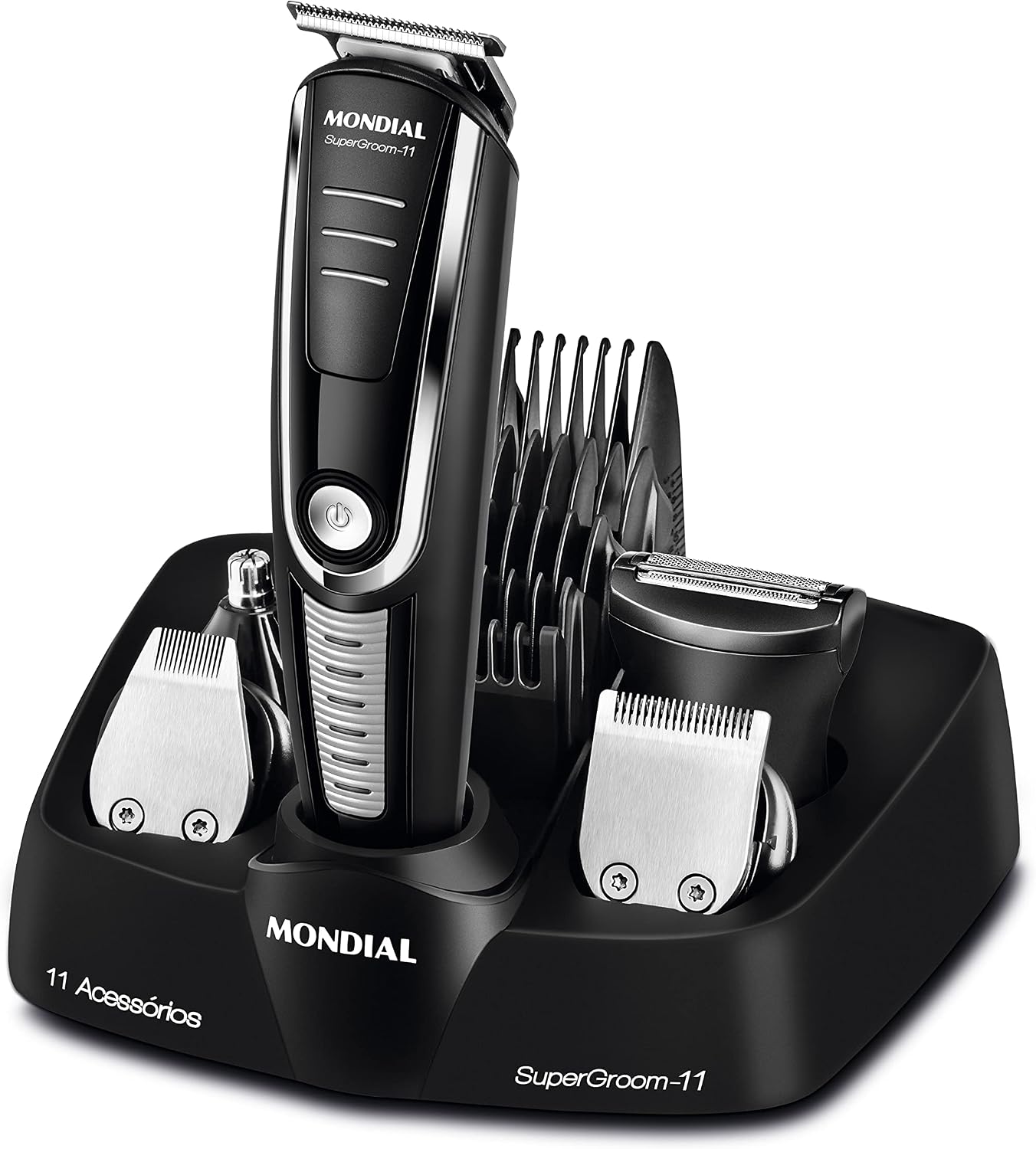 MONDIAL Aparador de Pelos Super Groom 11, Preto/Prata, Bivolt - BG-05
