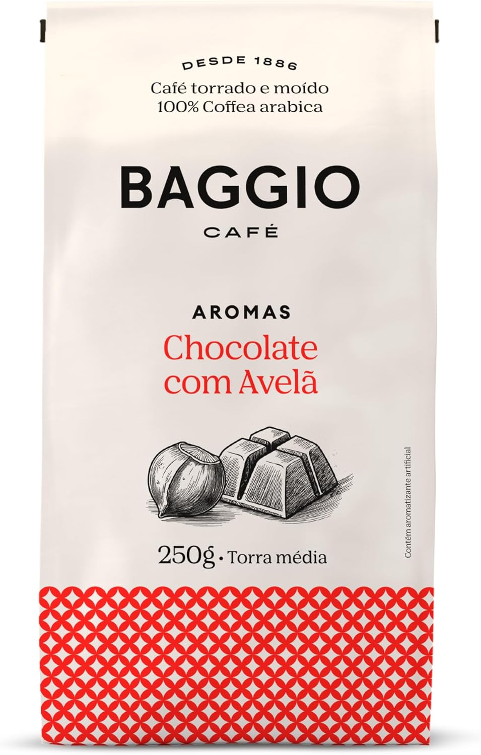 Baggio Café Café Torrado e Moído Aroma de Chocolate com Avelã 250g