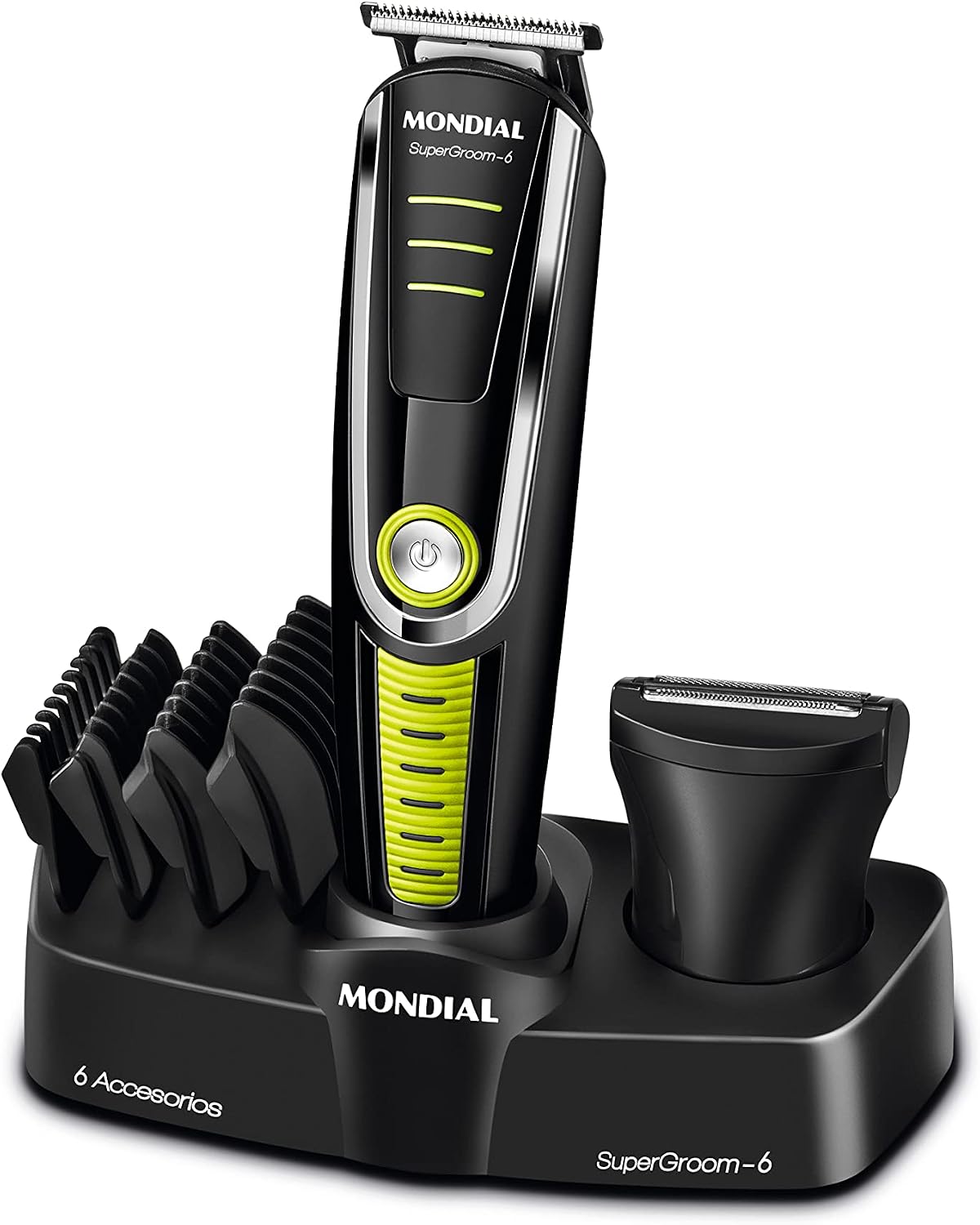 MONDIAL Aparador de Pelos Super Groom 06, Preto/Verde, 6W, Bivolt - BG-04