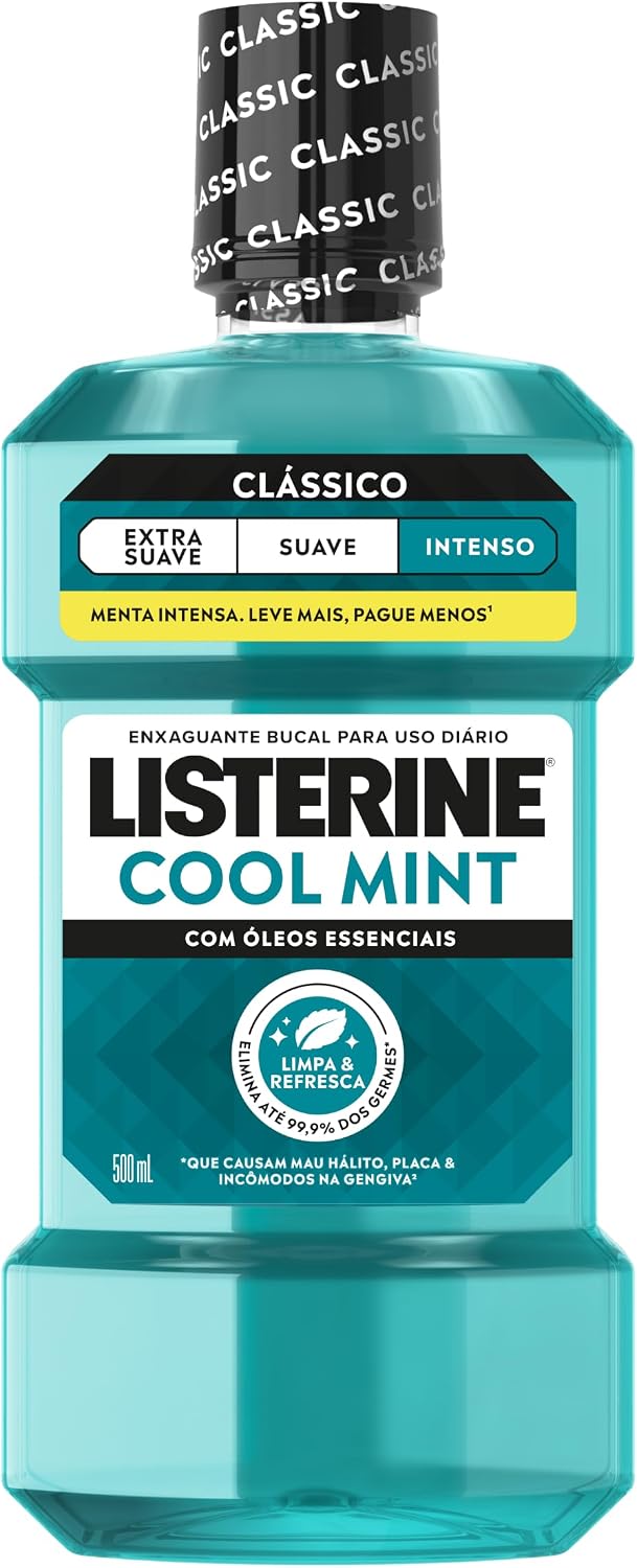Listerine Enxaguante Bucal Cool Mint, 500ml