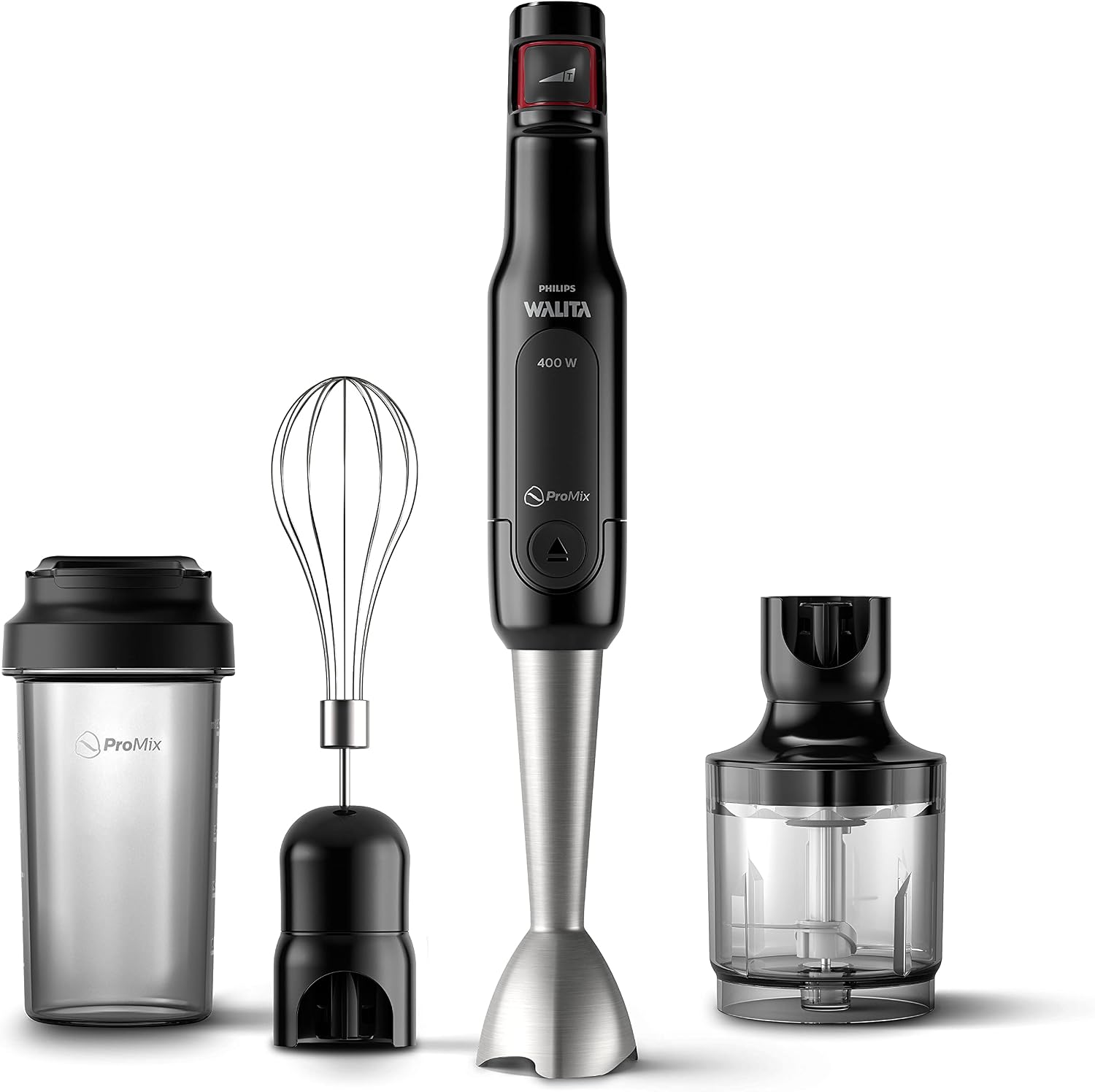 Philips Walita Mixer Pro Mix 4 em 1 SpeedTouch 400W, Preto e Inox