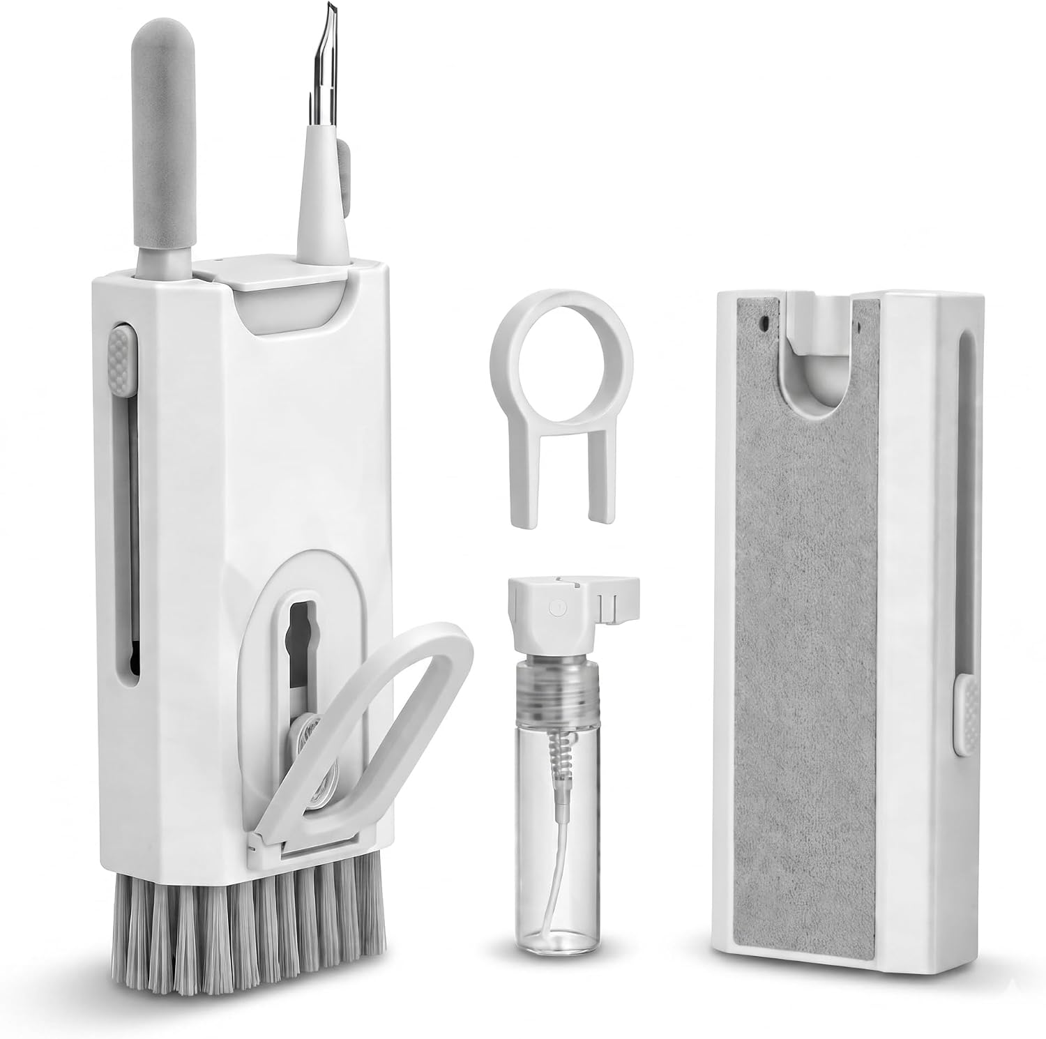 Kit de Limpeza 8 em 1 Premium, Multifuncional, Portátil, com Removedor de Teclas, para Teclado, Fones, PC e Celular