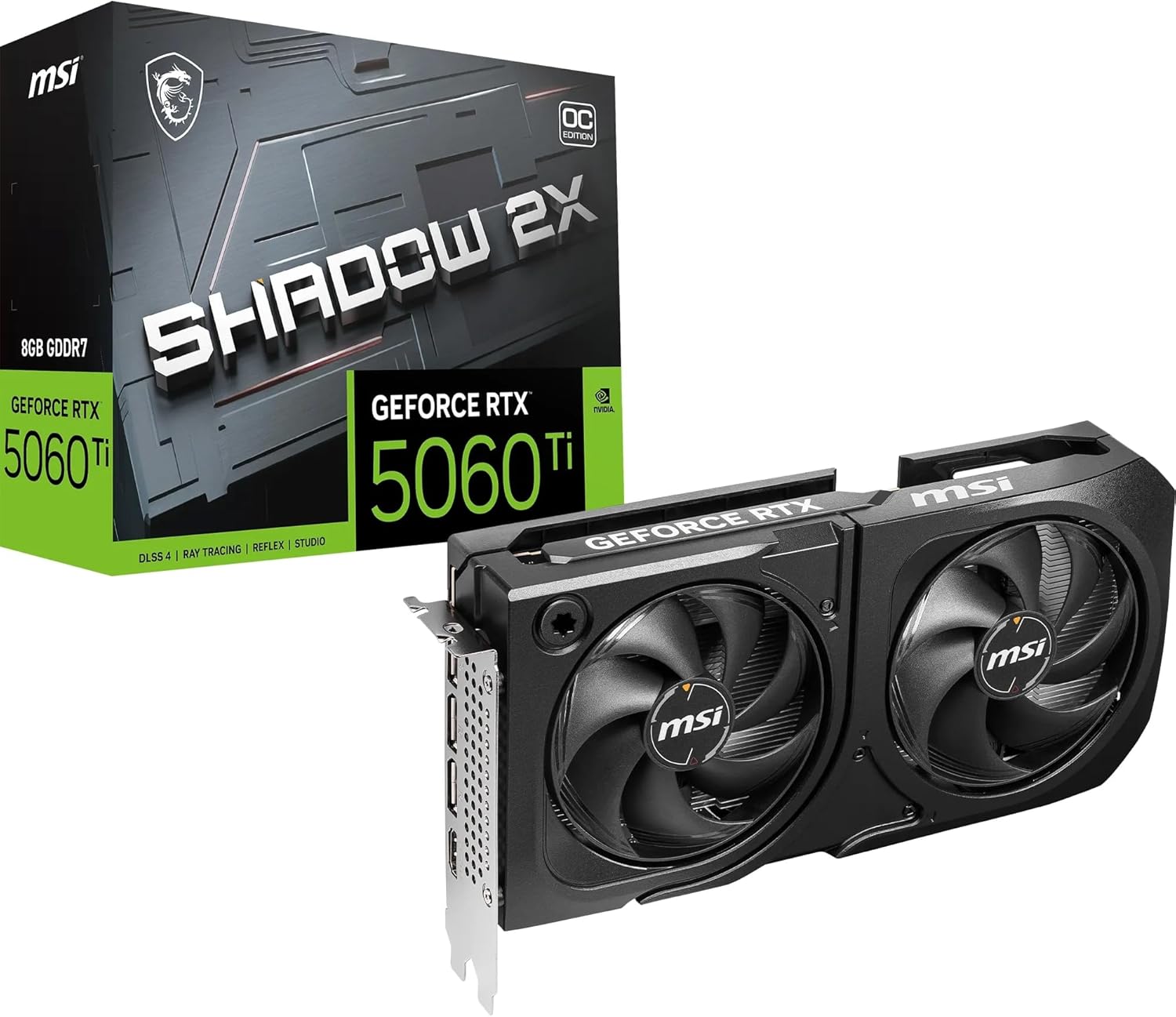 PLACA DE VIDEO NV RTX5060TI 8GB GDDR7 128BITS VENTUS 2X OC PLUS MSI 912-V536-023