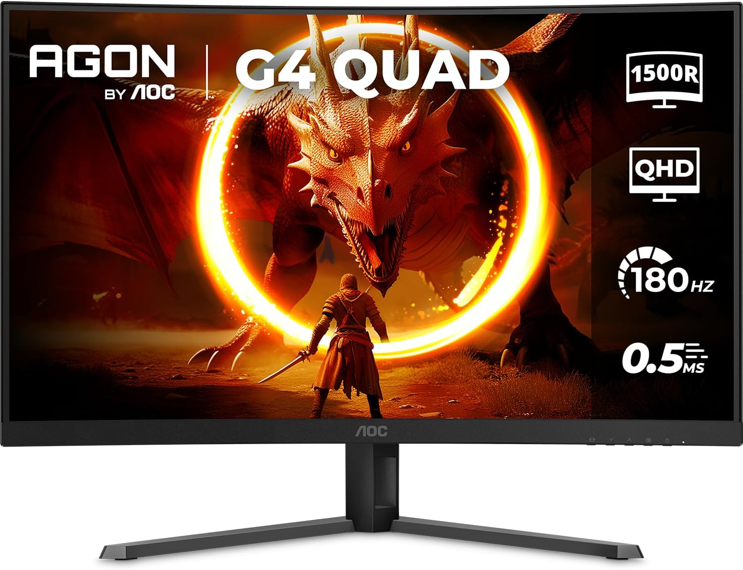 Monitor Gamer Curvo AOC AGON QUAD 32" 180Hz 0,5ms HDR10 CQ32G4E