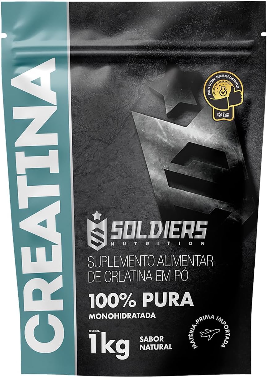 Creatina Monohidratada 1Kg - 100% Pura Importada - Soldiers Nutrition