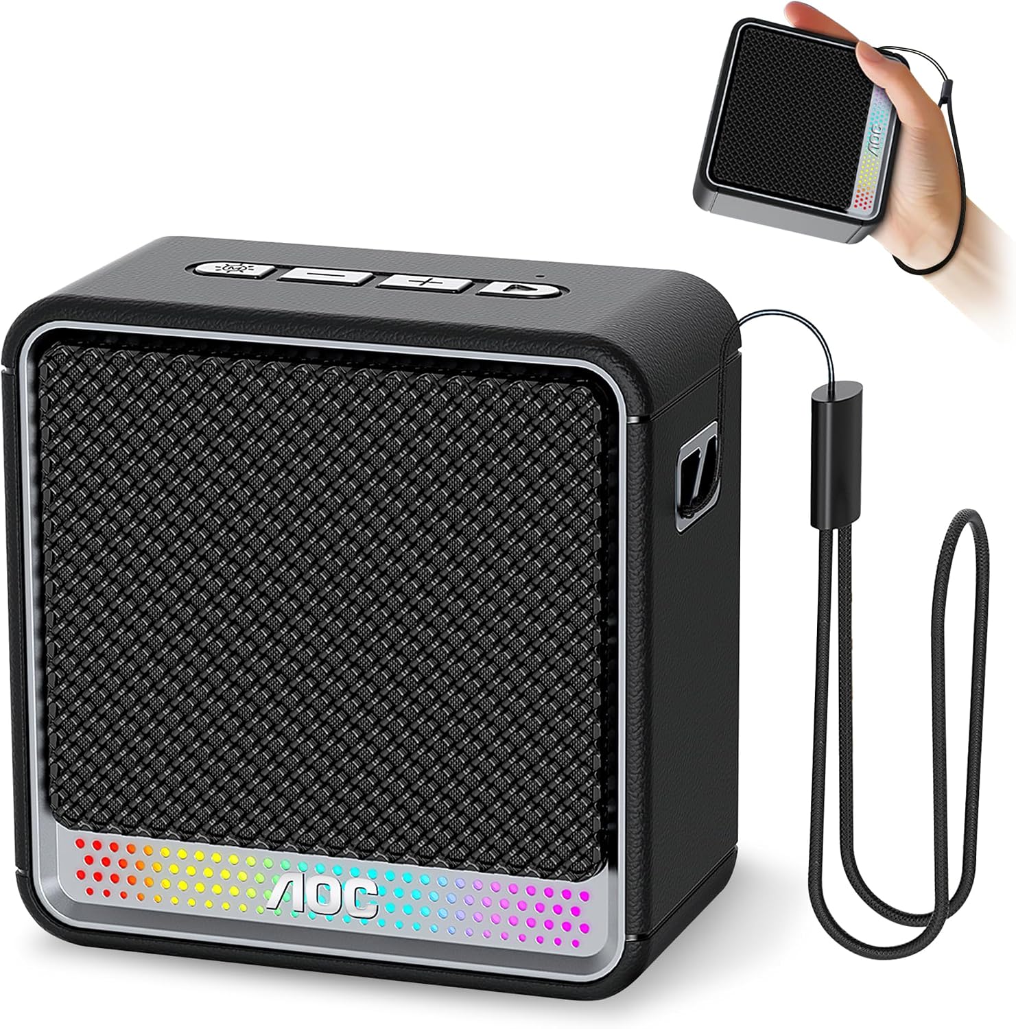 AOC ACS2311 Caixa de Som Portátil, Caixa de Som Bluetooth, à Prova d'Água IPX5, 12 Horas de Reprodução,Som Limpo e Potente, Emparelhamento Estéreo Sem Fio, Ideal para Casa e Viagens