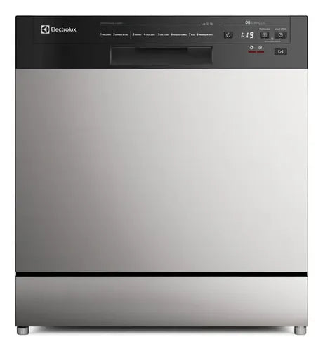 Lava-louça Electrolux Inox Com Programa Lava E Seca LS08E Cinza