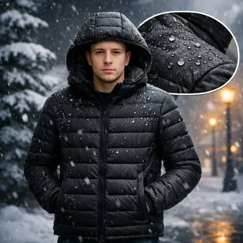 Jaqueta Puffer Masculina Bobojaco Impermeável Inverno Frio