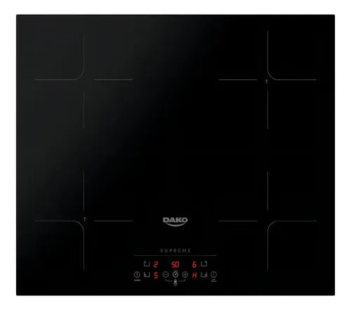 Cooktop de Indução 4 Bocas Dako Supreme Preto com Trava de Segurança 220V