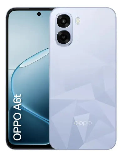 Smartphone OPPO A6t 128GB 12GB RAM (4GB + 8GB RAM Virtual) Bateria Gigante 6500 mAh Câmera AI Azul Cristal