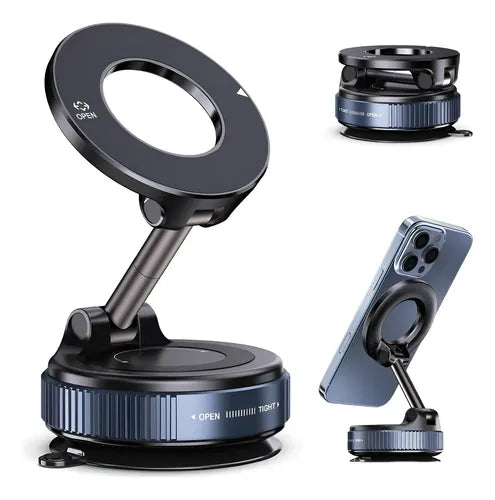 Suporte Celular Carro Magnético Rotativo 360dobrável Ventosa