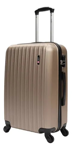 Mala de viagem 23kg média Londres Swiss Move Champagne