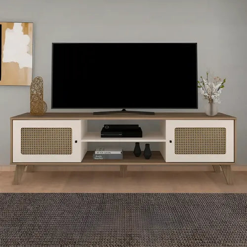 Rack Aparador Bancada Charlotte Para Tv 75 Com Portas
