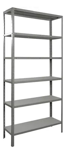 Estante Armário Prateleira de Aço 6 Bandejas Organizador Galvanizada Suporta 150kg 190cm x 90cm x 28cm