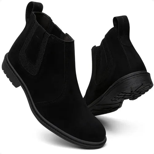 Bota Botina Chelsea Masculina Country Couro Palmilhas De Gel