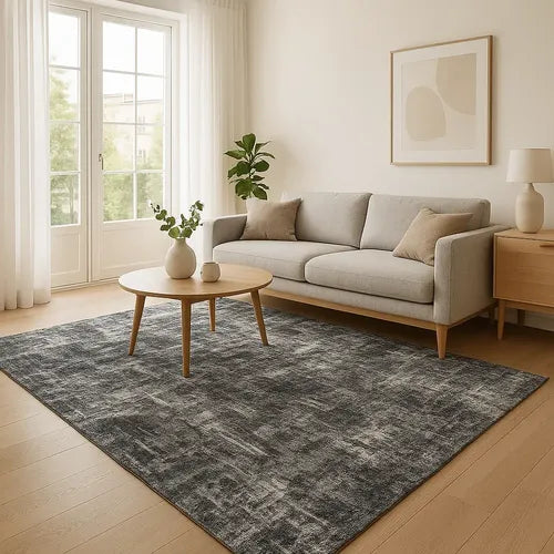 Tapete Sala Quarto Grande 300x200 Algodão Antiderrapante Comprimento 3 M Cor Cinza Desenho Do Tecido Obra Arte Largura 2 M ENCANTALAR