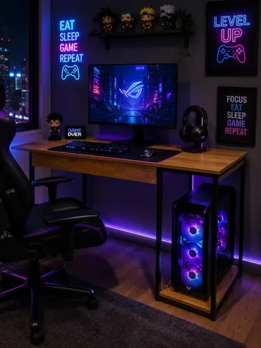 Escrivaninha Gamer Mesa Para Computador Com Suporte Para Cpu