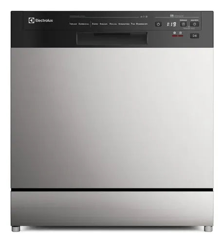 Lava-Louça Electrolux 8 Serviços Inox com Programa Lava & Seca 50 minutos LS08E Display Digital