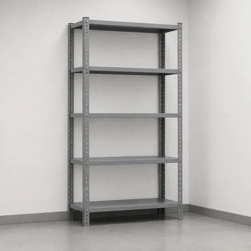 Prateleira De Aço 5 Bandejas 40x92cm Estante Coluna Triparti Cinza
