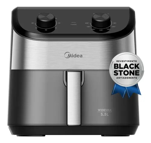 Fritadeira Air Fryer 5,5l Widemax Com Interior De Alumínio 1900w Midea