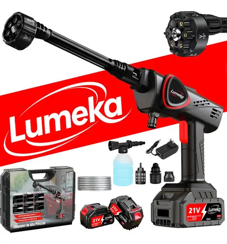 Lavadora de Alta Pressão Portátil LUMEKA XCQ-011 Bateria 21V 550W