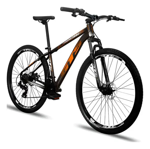 Bicicleta Aro 29 Gts Supreme Quadro Aluminio 24v Freio Disco Cor Preto/Laranja Tamanho do quadro 21 "