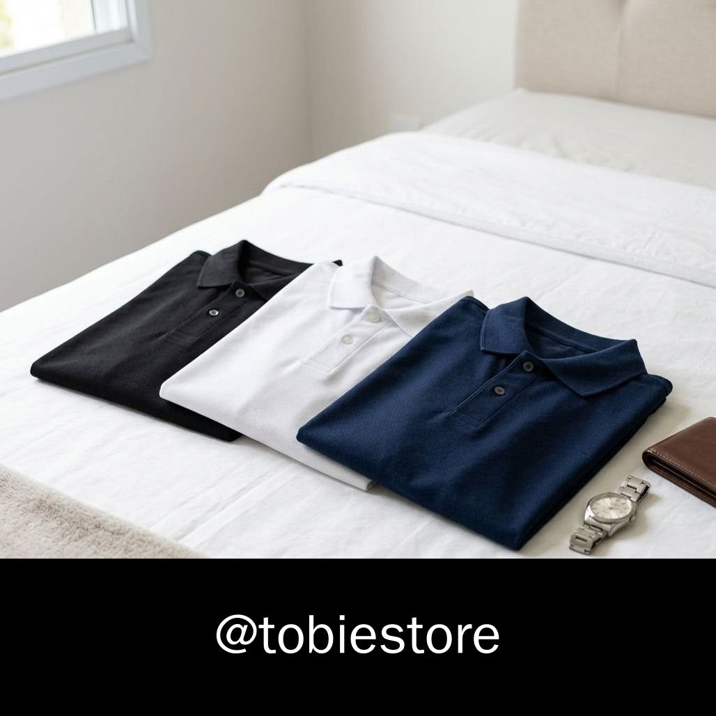 Kit 3 Camisas Polo Piquet Masculina
