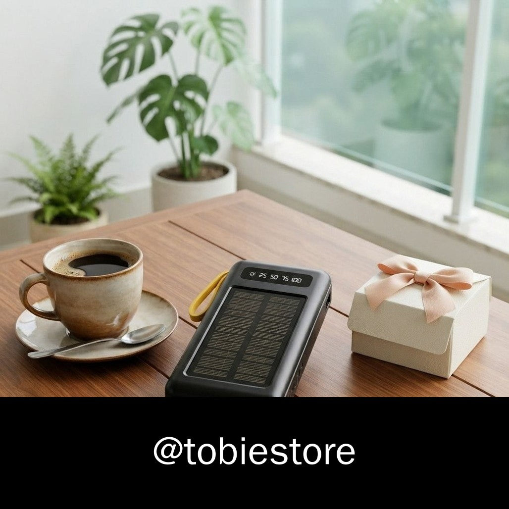 Carregador Portátil Power Bank Solar 5em1