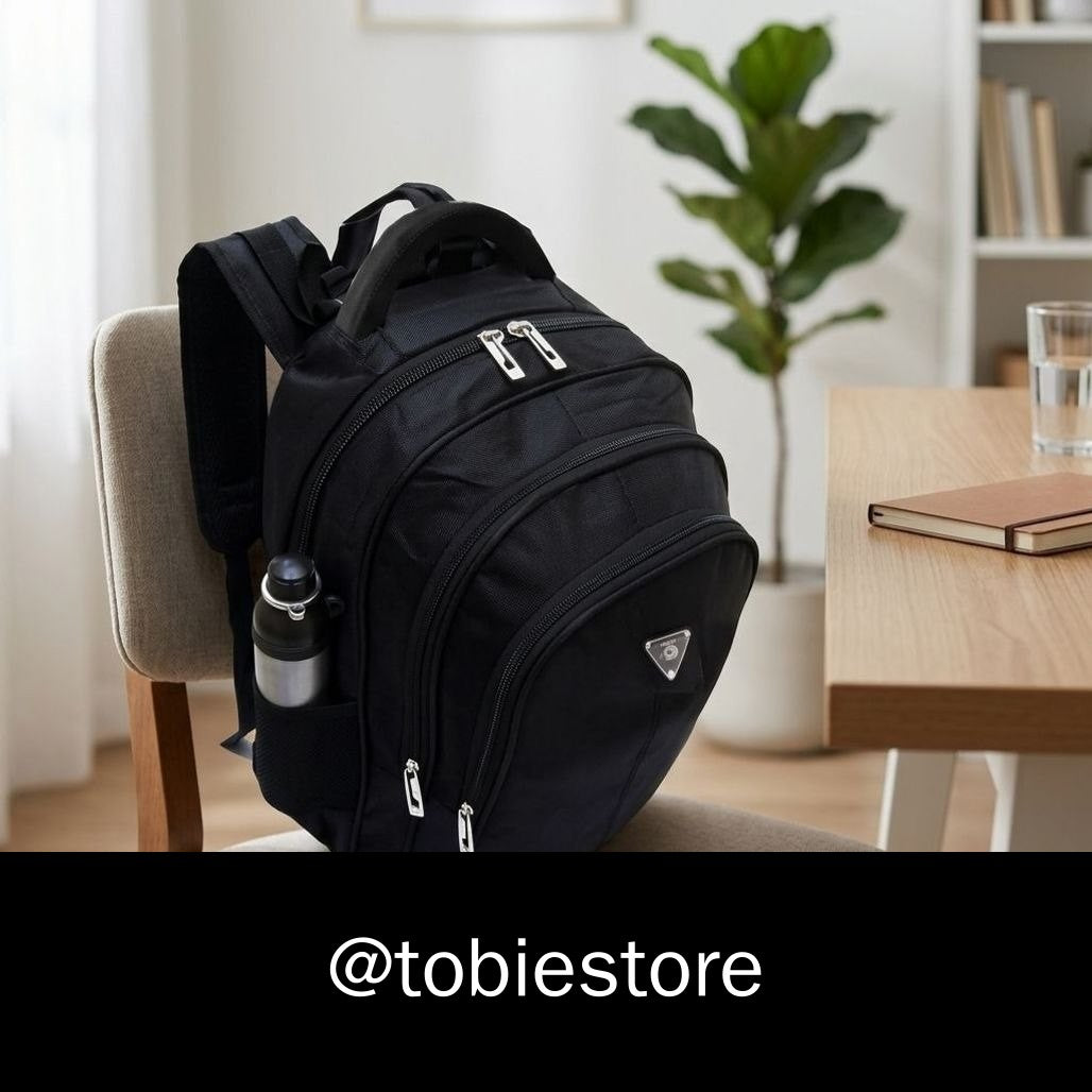 Mochila Casual Preta Multiuso