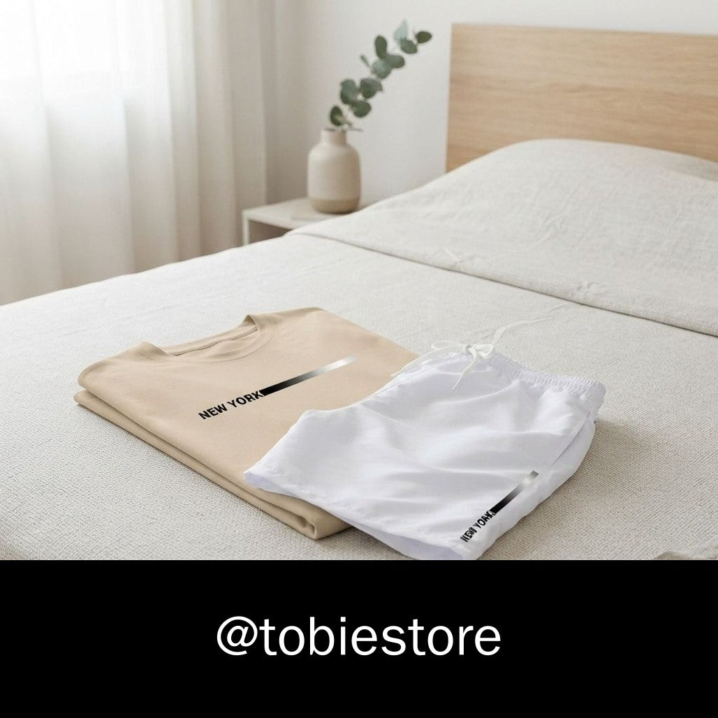 Kit Camiseta Algodão e Short Tactel