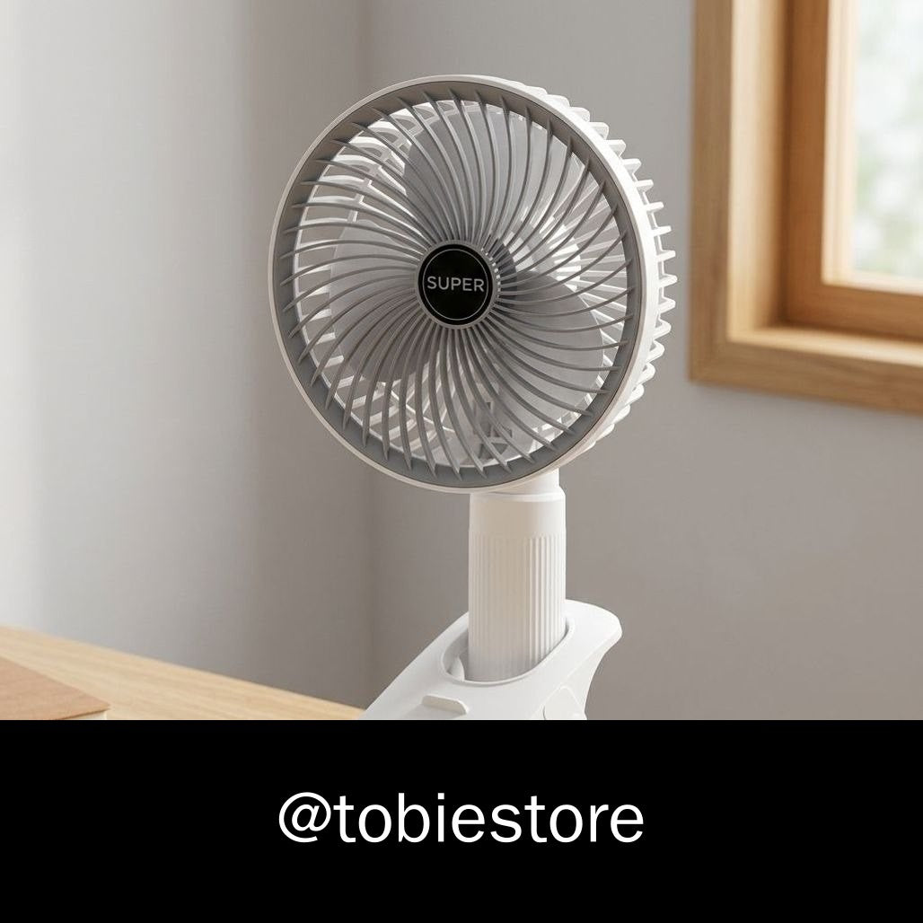 Ventilador Portátil de Mesa com Clipe