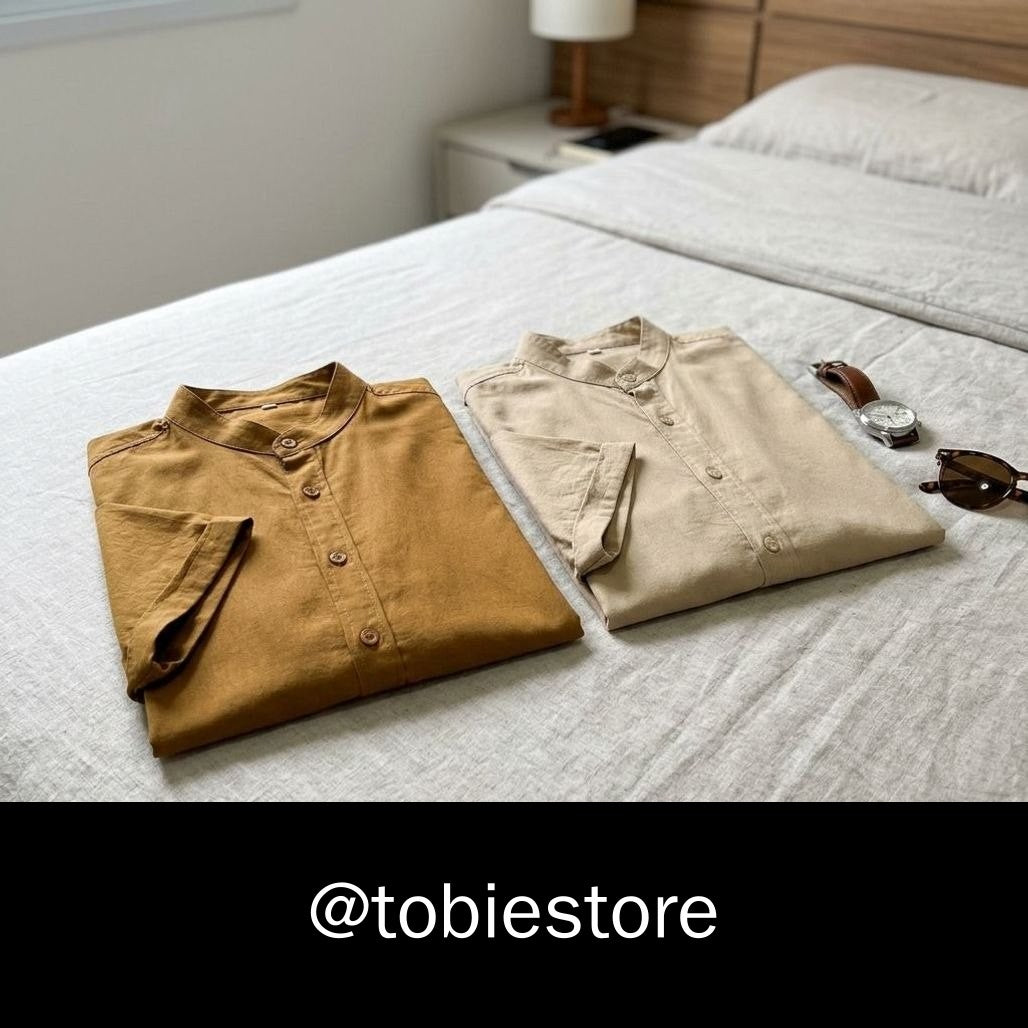 Kit 2 Camisas Viscolinho Gola Padre