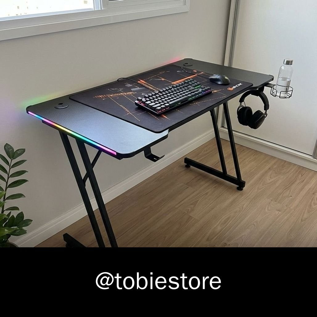 Mesa Gamer Pro Efeito Carbono