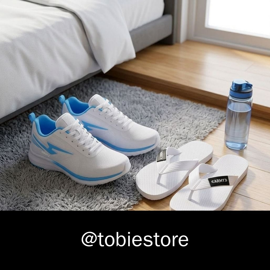 Kit Tênis Esportivo com Chinelo