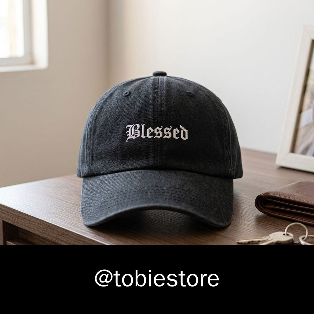 Boné Blessed Aba Curva Estilo Gótico