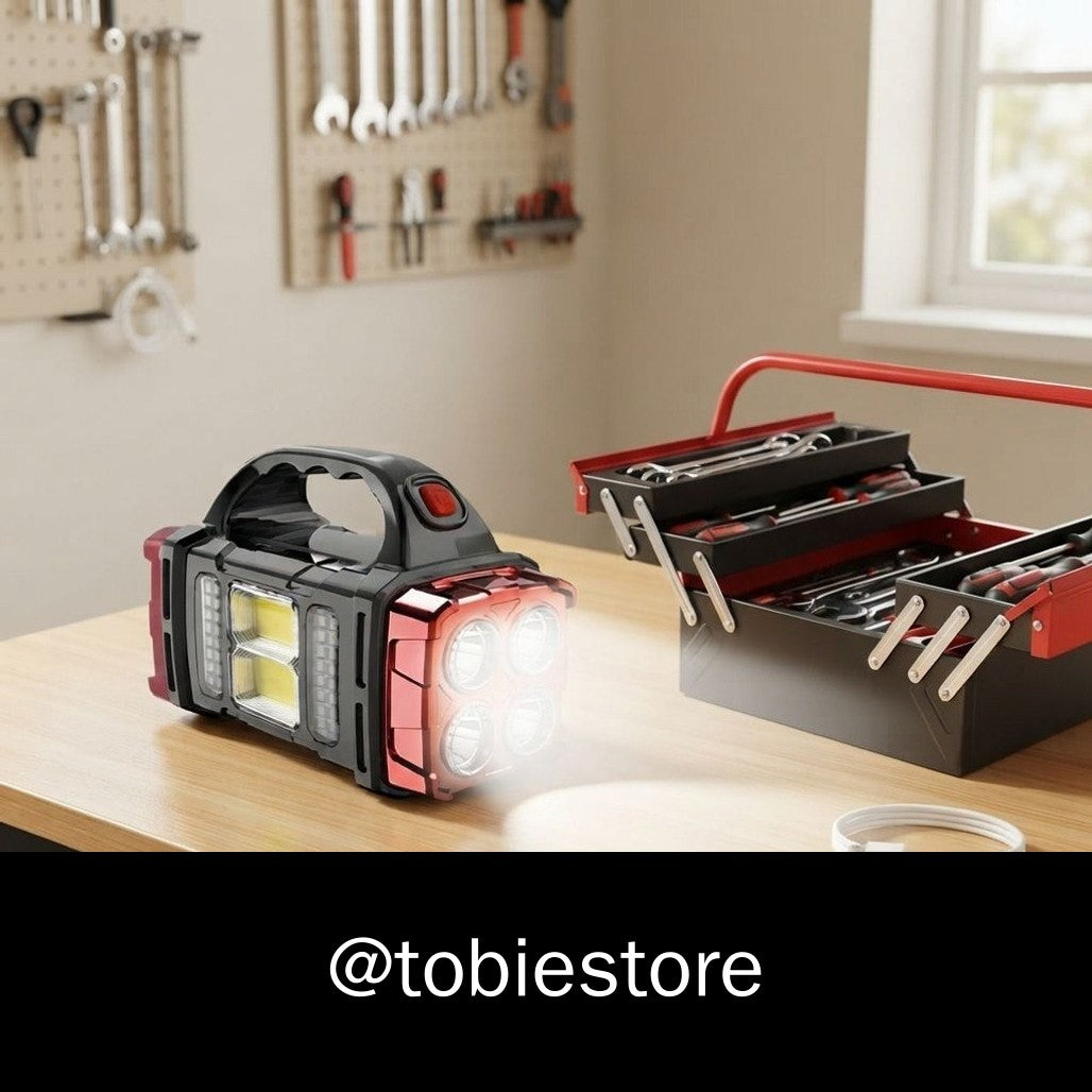 Lanterna Holofote Solar Pro LED Recarregável