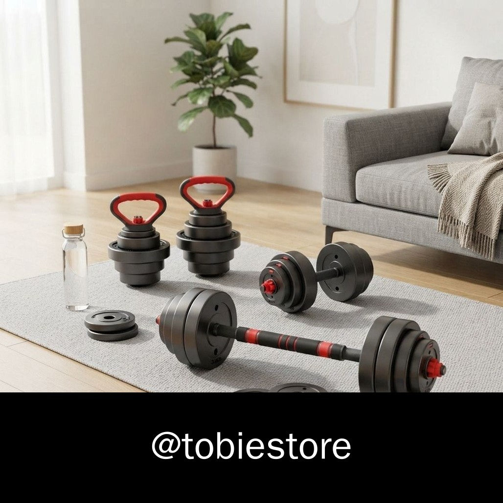 Kit Halteres Barra Kettlebell 6in1