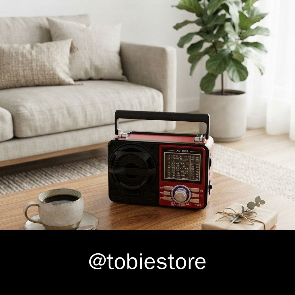 Rádio Retrô Vintage Bluetooth Portátil