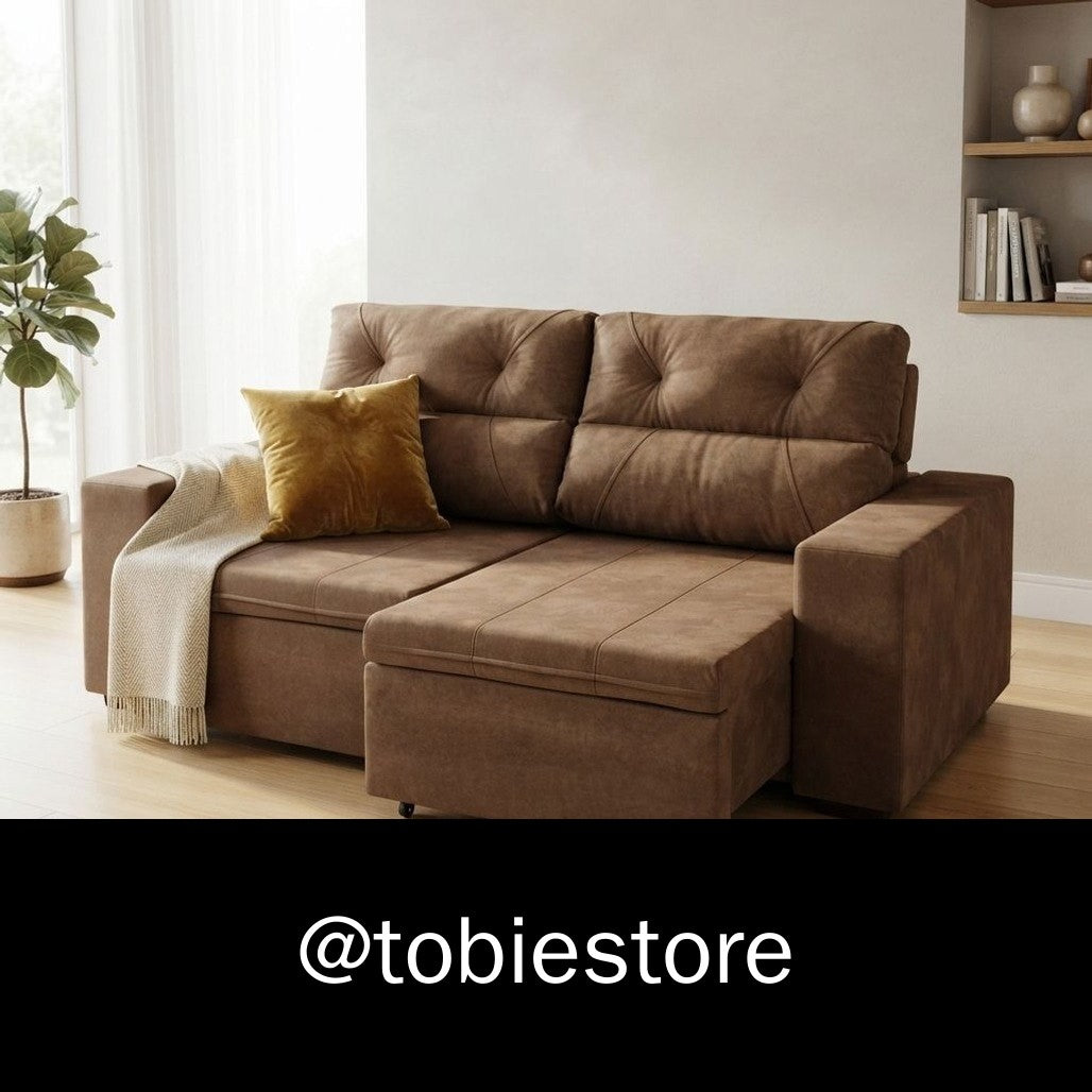 Sofá Retrátil Reclinável 3 Lugares Suede